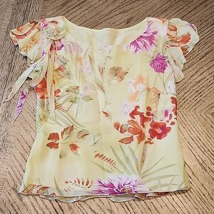 Yellow floral blouse size S